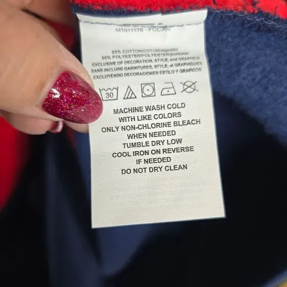 Fanatics Blue, Red and White New England Patriots Hoodie - Picture 4 of 7